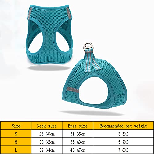 Arnes Gato, Arnés para Gato con Correa, Chaleco para Perros Arnés Suave Ajustable Cómodo, Arnés de Seguridad Ajustable y Transpirable, Arnés Reflectante para Mascotas para Perros y Gatos, S