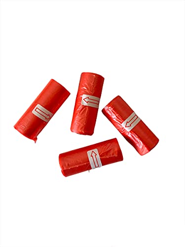 Astorpet | Bolsas para excrementos de Perro con Dispensador y Clip para correa (300 bolsas). Caca Perro. Poop Bag. Antifugas. Extra Gruesas. Color Rojo