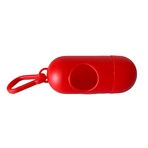 Astorpet | Bolsas para excrementos de Perro con Dispensador y Clip para correa (300 bolsas). Caca Perro. Poop Bag. Antifugas. Extra Gruesas. Color Rojo