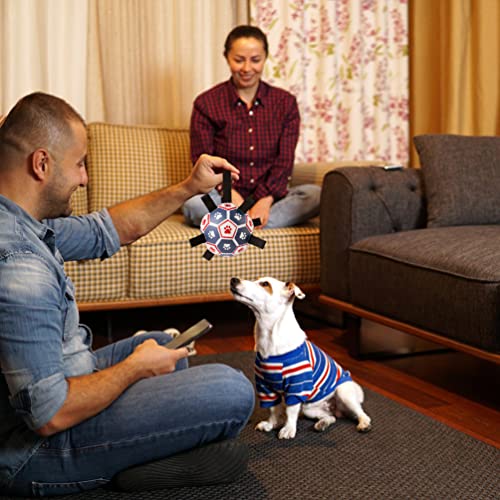 Balacoo 1 Set Dog Soccer Ball con Pestañas de Agarre Juguetes de Perrito Interactivo de Juguetes de Perros de La Guerra Puppy Puppy Toy Toy Dogs Hering Ball Ball Funny Dog Toys para Puppy