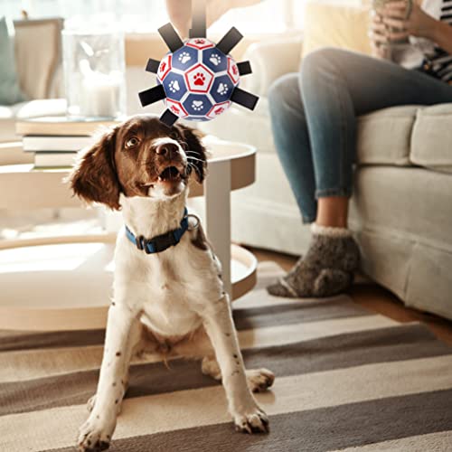 Balacoo 1 Set Dog Soccer Ball con Pestañas de Agarre Juguetes de Perrito Interactivo de Juguetes de Perros de La Guerra Puppy Puppy Toy Toy Dogs Hering Ball Ball Funny Dog Toys para Puppy