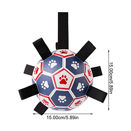 Balacoo 1 Set Dog Soccer Ball con Pestañas de Agarre Juguetes de Perrito Interactivo de Juguetes de Perros de La Guerra Puppy Puppy Toy Toy Dogs Hering Ball Ball Funny Dog Toys para Puppy