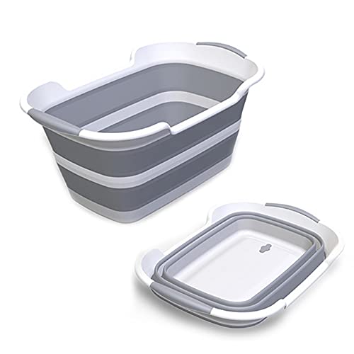 Bañera Plegable Multifuncional para Mascotas con Orificio de Drenaje, Portátil, Interior, Exterior, Plegable, Bañera, Bañera para Mascotas Pequeñas, Bañera para Cachorros, Gatos y Niños.