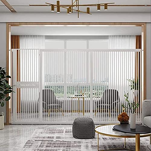 Barrera de Seguridad Bebés Niños Seguridad Puerta Bebé Protección Seguridad Escaleras Puertas Cerca for Niños Caja Fuerte Puerta Puerta Mascotas Perro Aislante Cerca 70-118cm Altura 120 cm Blanco