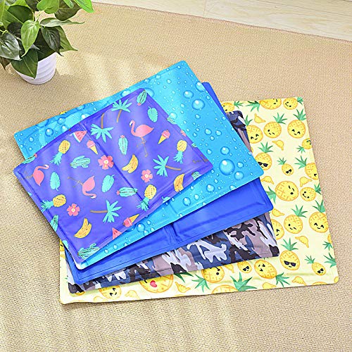 B/H Alfombra de enfriamiento Animal,Alfombrilla refrescante para Mascotas Grandes,Almohadilla de Hielo para Perros, la Almohadilla fría no es fácil de Pegar-F_90X50CM