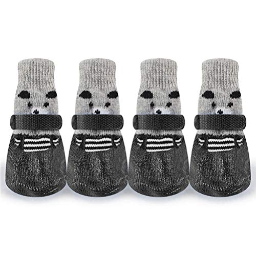 BSTOB 4 Uds, Calcetines para Perros, Antideslizantes, Impermeables, Protector de Patas, Calcetines Deportivos al Aire Libre, Zapatos, Botas, Zapatos para Perros, Zapatos Protectores para la Lluvia
