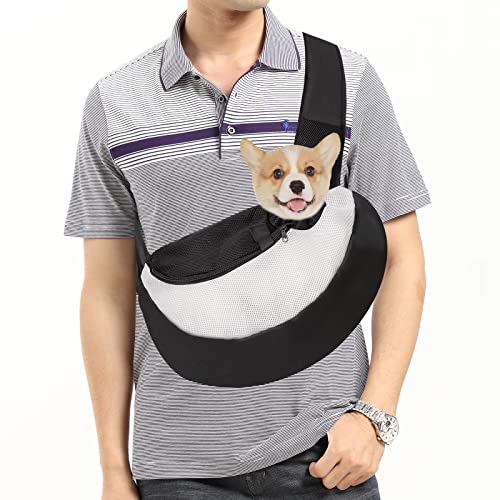 Bulaned Mochila para Perros Gatos, Ajustable Portador para Mascotas Pequeñas, Bolso De Hombro para Mascotas, Bolsa De Viaje para Perros, Bolso Bandolera para Mascotas
