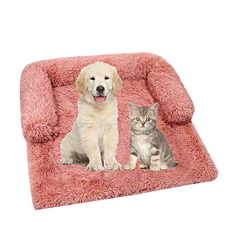 Cama para Perros para Perros Grandes, Perros Pequeños, Sofá Sofá Protección, Peluche, Esponjosa, Transpirable, Cama De Gato, Sofá De Perro Durable De Invierno Cálido, Lav(Size:S,Color:Rosa)