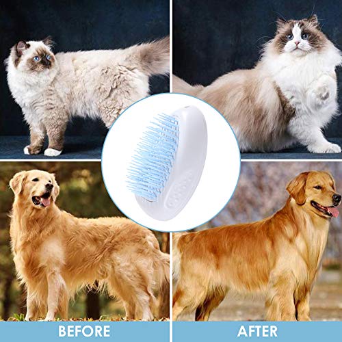 Cepillo De Gatos, Cepillo De Pelo Gato, Cat Brush, Cepillo De Perro, Cepillo Perro Gato, Peine de Limpieza Autolimpiante, para Masajear y Limpiar, Reduce la Caida de Cabello, con Botón de Limpieza