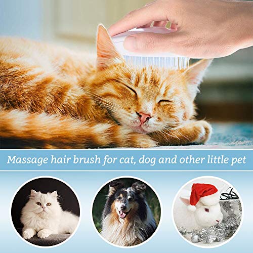 Cepillo De Gatos, Cepillo De Pelo Gato, Cat Brush, Cepillo De Perro, Cepillo Perro Gato, Peine de Limpieza Autolimpiante, para Masajear y Limpiar, Reduce la Caida de Cabello, con Botón de Limpieza