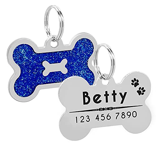 Chapa Perro Grabada Perro IDENTIFICACIÓN Etiqueta Personalizado PET ID Etiquetas Cuello Accesorios Placa De Cachorro Personalizado Para Pequeñas Perros Grandes Pitbull Chihuahua Placas Para Perros