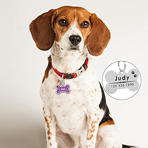 Chapa Perro Grabada Perro IDENTIFICACIÓN Etiqueta Personalizado PET ID Etiquetas Cuello Accesorios Placa De Cachorro Personalizado Para Pequeñas Perros Grandes Pitbull Chihuahua Placas Para Perros