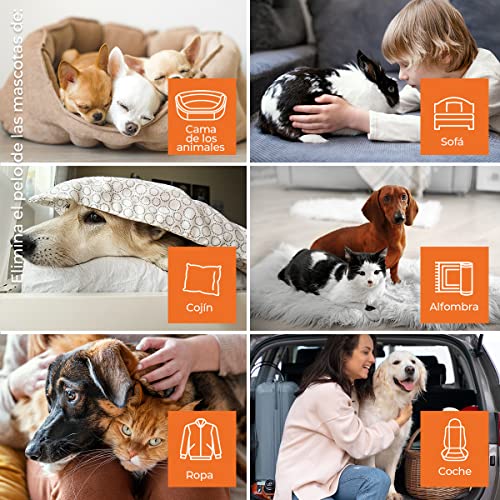 Chillife Quitapelos para Mascotas, Cepillo Quita pelos Gatos y Perros, mágico Rodillo eliminador Pelaje Animales depilación, Ideal en Ropa, sofá, Alfombra, Coche y Cama, Protege la Lavadora