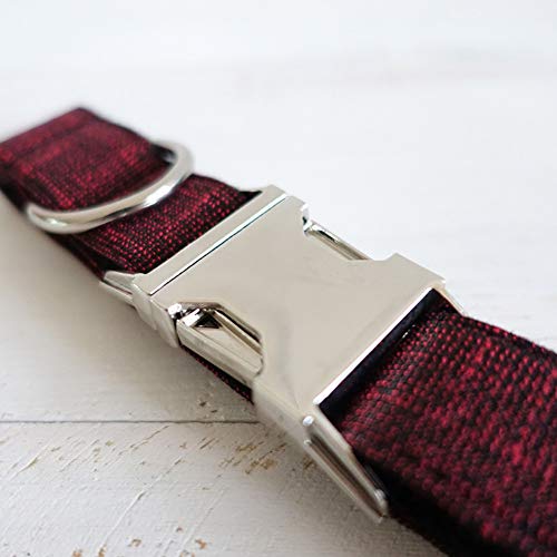 Collares Básicos Collar De Perro Acolchado Ajustable, Collar De Perro De Nylon Para Mascotas Para Adiestramiento De Perros Pequeños Y Medianos, Caminar, L Rojo (Ancho: 2.5Cm Longitud: 49-55Cm)