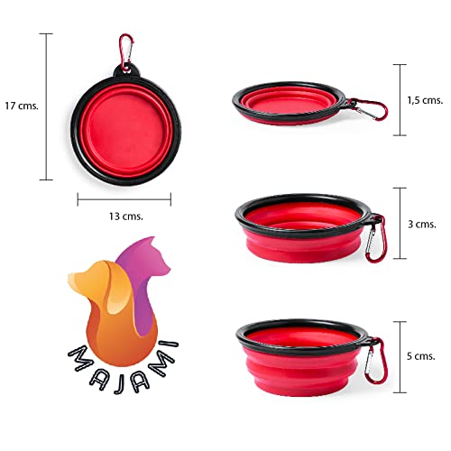 Comedero Plegable para Perros, Bowl para Alimentar Mascotas, Cuenco Plegable para Perros y Gatos, tazón Fuente alimentación para Perros, Bebedero portátil (Verde Claro)