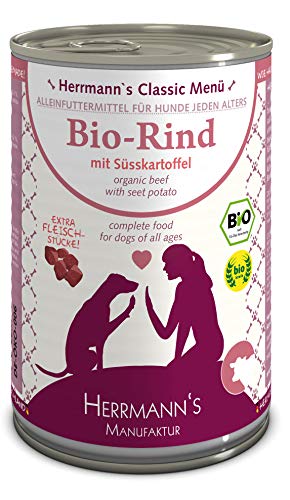 Comida para Perros Herrmanns Bio Menu 2 con boniato, calabacín, 400 g, 12 Unidades (12 x 400 g)