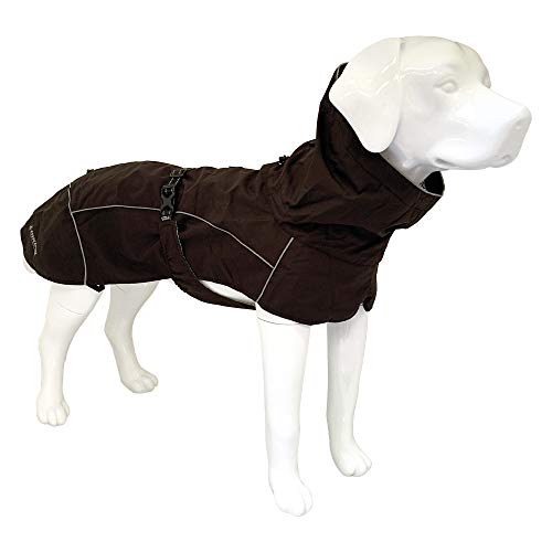 Croci Hiking - Abrigo Impermeable para Perros, Makalu, Forro termorregulador, Color Negro, Talla 90 cm - 384 g