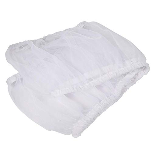 Cubierta para jaula de pájaros, 4 colores Malla de nylon ventilada Jaula para pájaros Cove Shell Seed Catcher Productos para mascotas Pet Large Size Pet Birds Parrot Cage Seed Catcher(Blanco)