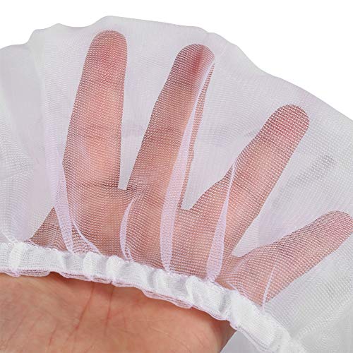 Cubierta para jaula de pájaros, 4 colores Malla de nylon ventilada Jaula para pájaros Cove Shell Seed Catcher Productos para mascotas Pet Large Size Pet Birds Parrot Cage Seed Catcher(Blanco)