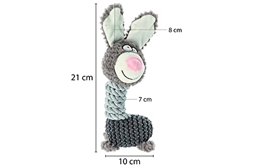 Dingo 16998 - Juguete de peluche con burro, 21 cm, con sonido integrado para jugar con perro, juguete de chirrido para perros