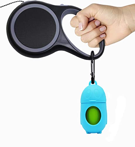 Dispensador de Bolsas de Caca de Perro 'PINGUINO Wow'- Dispensador para Guardar Bolsas de Caca para Perro de tu Color Favorito - Accesorio Porta Bolsas de Caca para Perro Mascota (Azul)