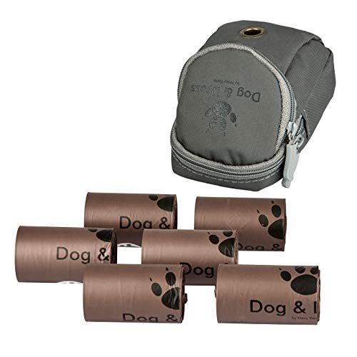 Dog Poo Bags Dispenser Holder Biodegradable Poo Bag, Treats Bag, 120 Dog Waste Bag , Corn Starch, Large, Safe, Tear-Resistant For Dog Lead, Belt Loop, Bag Clip, Poop Bag