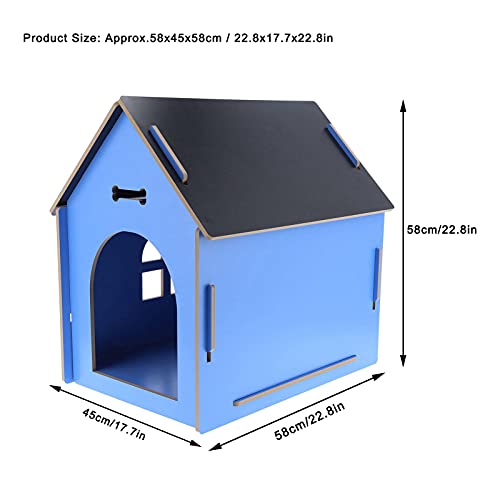 EBTOOLS Perrera de Madera para Perros, caseta para Gatos Plegable, casa para Perros para Uso Interior y Exterior, casa para Animales domésticos