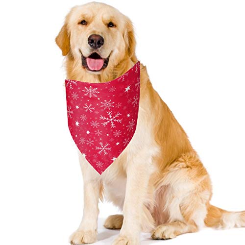 Felenny Paquete de 3 Pañuelos de Navidad para Perros Cachorros de Mascotas Bufanda de Poliéster para El Cuello Accesorios para Disfraces de Mascotas