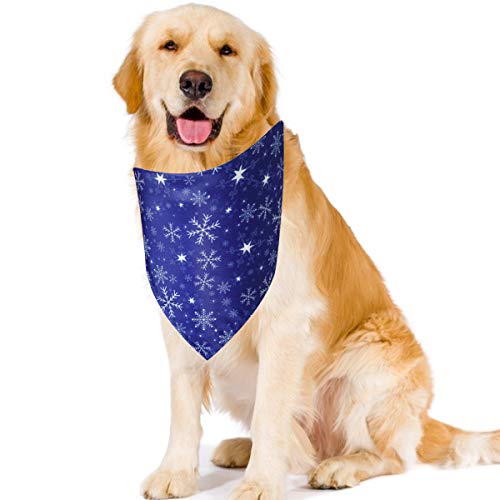 Felenny Paquete de 3 Pañuelos de Navidad para Perros Cachorros de Mascotas Bufanda de Poliéster para El Cuello Accesorios para Disfraces de Mascotas