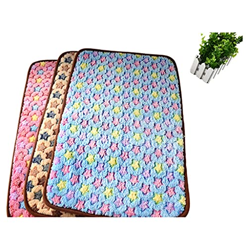 Flashing 2 En 1 Perro Verano Estera Fría Bambú Coral Vellón Estera Caliente Mascota Perro Perro Cachorro Enfriando Estera Almohadilla Cama Manta Ambos Lados Disponibles (Color : A, Size : Medium)