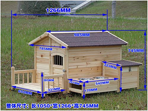 Flashing Casa para Perros Gran Golden Retriever Doghouse Jaula para Mascotas Al Aire Libre Jaula Grande para Perros Suministros De Habitación para Perros Al Aire Libre De Madera