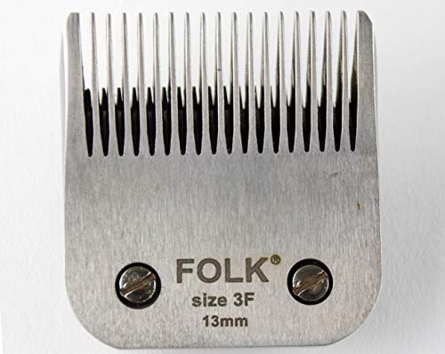 Folk Cabezal de Cuchilla Size 3F de la Serie A5 - Nº3F - De Corte Alto a 13mm Cuchilla Acero. Peluqueria Canina