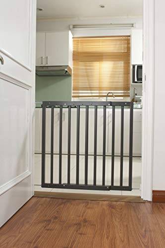 Geuther 2700 GU Modilok - Barrera de seguridad para puertas y escaleras de madera, 2700, para atornillar, sin barreras, apto para 63-103 cm, gris, 3.05 kg