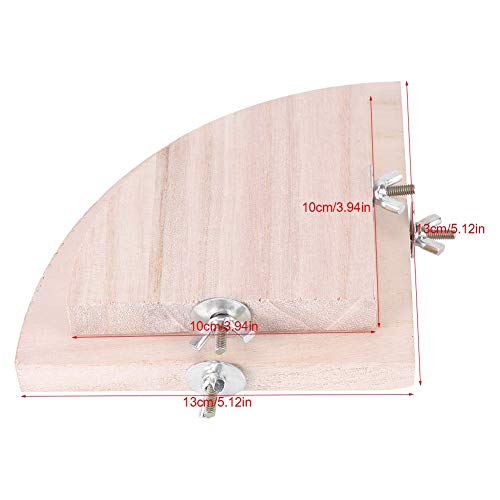 GOTOTOP 2 Piezas de Juguete para Percha de pájaro, Forma de Abanico de Madera, Soporte para Percha de Loro, Jaula de pájaros, Accesorios para Mascotas, Loros, periquitos, cacatúas, Conure, agapornis