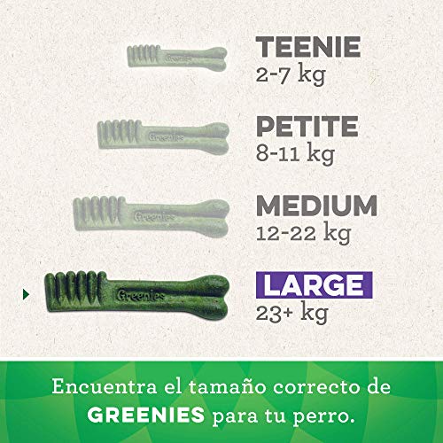 Greenies Snack Dental 100% Natural para Perros Grandes (Pack de 6 x 170g)
