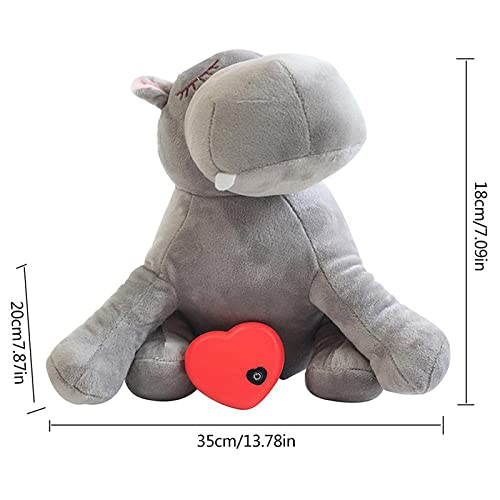Haijin Juguete de peluche para mascotas con latido del corazón Juguete de ayuda para el comportamiento del animal doméstico de peluche ovejas/perro/hipopótamo juguete para perros cachorros