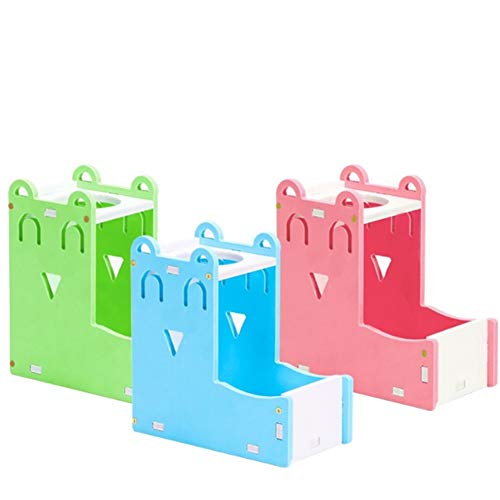 hanbby Comedero Automatico Comederos Hamster Conejo dispensador de Agua Tazón de Comida para Conejillo de Indias Los Hurones de Botella de Agua Green