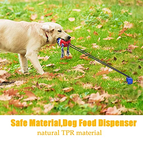HAOERDG Juguete para masticar perros grandes, juguete de bola de mordedura, juguete para perros al aire libre, juguete de entrenamiento educativo para perros interactivo (azul)