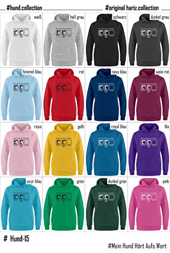 HARIZ - Sudadera con Capucha para Mujer, diseño con Texto en alemán Mein Hund Hört Aufs Wort Hund Herrchen Plus Rosa S