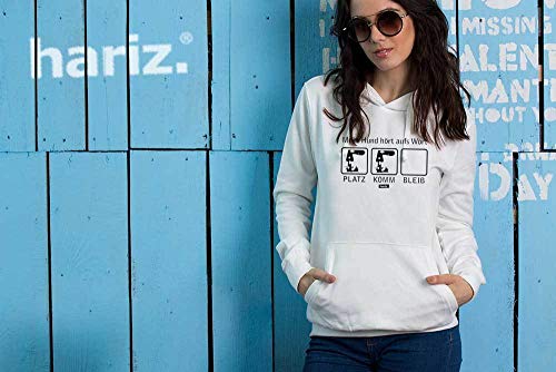 HARIZ - Sudadera con Capucha para Mujer, diseño con Texto en alemán Mein Hund Hört Aufs Wort Hund Herrchen Plus Rosa S
