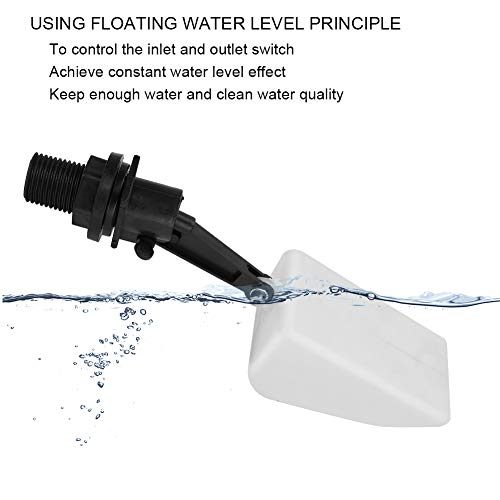 HEEPDD Cuenco de Agua para Beber de Vaca, Accesorio de válvula Flotante para Beber de Ganado, plástico Blanco, Triangular, para Bebedero de Agua para Vaca, Flotador para Ganado, Caballo, Ganado