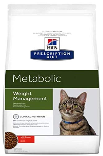 Hills Prescription Diet Gestión de peso metabólico Felino - Pollo seco 1,5 Bolsa de pérdida de peso y mantenimiento Nutrición