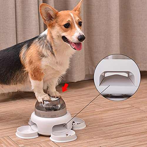 Hmpet Alimentador Automático para Perros,Dispensador de Comida para Mascotas, Comedero Lento para Perros,Dispensador de Entrenamiento IQ para Mascotas Pequeñas/Medianas