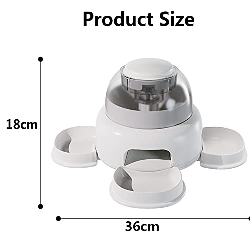 Hmpet Alimentador Automático para Perros,Dispensador de Comida para Mascotas, Comedero Lento para Perros,Dispensador de Entrenamiento IQ para Mascotas Pequeñas/Medianas