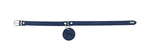 HUNTER Aalborg - Collar de Piel para Perro (47 (S-M), Color Azul Oscuro