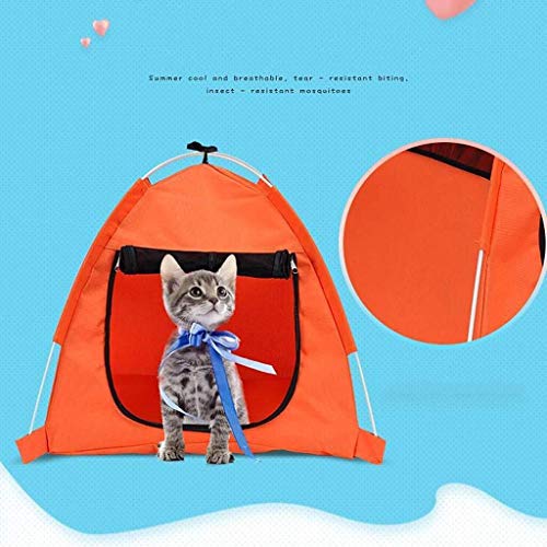 HYY-AA Triángulo de arena for gatos cerrado transpirable Carpa fresca del verano caseta de perro lavable perro pequeño tienda al aire libre recorrido del animal doméstico Carpa multiusos hogar de la c