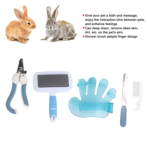 jadenzhou Juego de Peines de Baño para Limpieza de Conejos, Fácil Masaje, Limpieza Profunda Rápida, Kit de Aseo de Conejos Humanizados para Animales Pequeños(#3)
