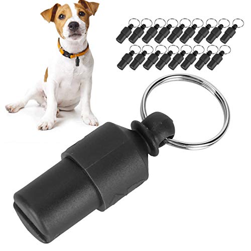 Jeanoko 20pcs Anti-Lost Pet ID Tag Perro Cat ID Nombre Dirección Etiqueta Almacenamiento Barril Tubo Collar Colgante Collar Placa de identificación para Mascotas Perros Gatos(Negro)