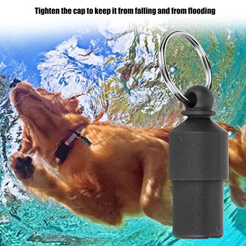 Jeanoko 20pcs Anti-Lost Pet ID Tag Perro Cat ID Nombre Dirección Etiqueta Almacenamiento Barril Tubo Collar Colgante Collar Placa de identificación para Mascotas Perros Gatos(Negro)