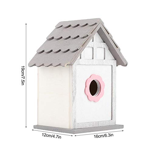 Jenngaoo Casita de Madera para pájaros, Casitas de Madera para Colgar al Aire Libre, casita para pájaros sin terminar para Pintar para colibríes, pájaros Azules, pinzones y pájaros cantores
